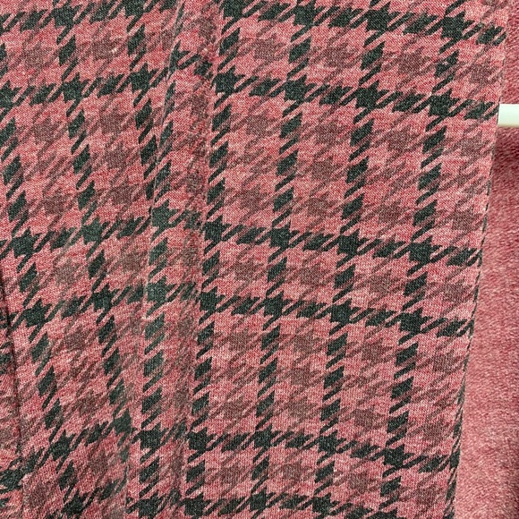 Cuddl Duds pink houndstooth open cardigan, sz M - Picture 4 of 5